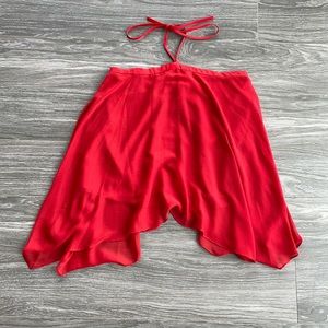 Alice + Olivia red halter top